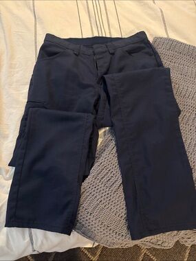 Men's Red Kap Navy Straight-Leg Utility/Cargo Pants (32x34)